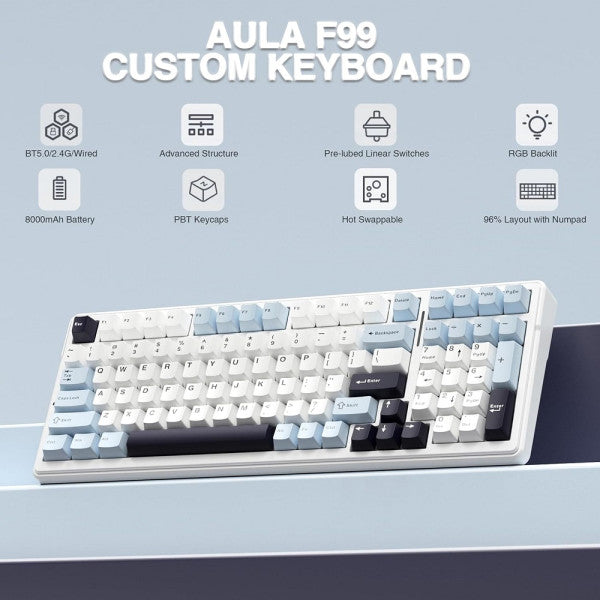 AULA F99 Glacier Blue (Reaper Switch) AULA F99 Glacier Blue (Reaper Switch)